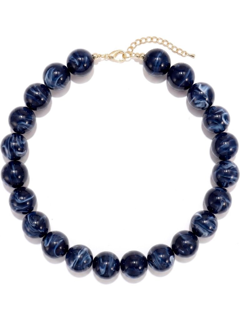 Colorful Chunky Beaded Statement Necklace For Women, Cute Boho Y2k Choker